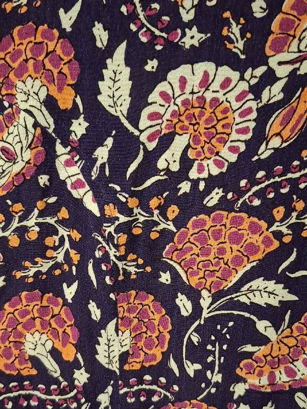 NWT Antik Batik Purple & Orange Handkerchief Hem Cut-out Accent Dress (Size M) - Picture 5 of 10